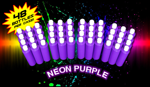 16oz Bottles - Washable Neon Blacklight Party Paint - Purple