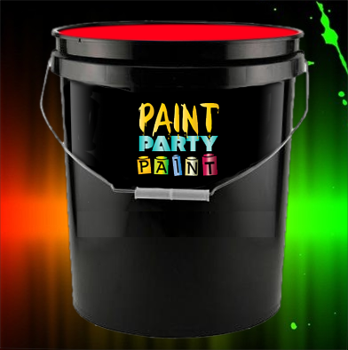 Black Light Paint - Washable Fluorescent - 5 Gallon Red